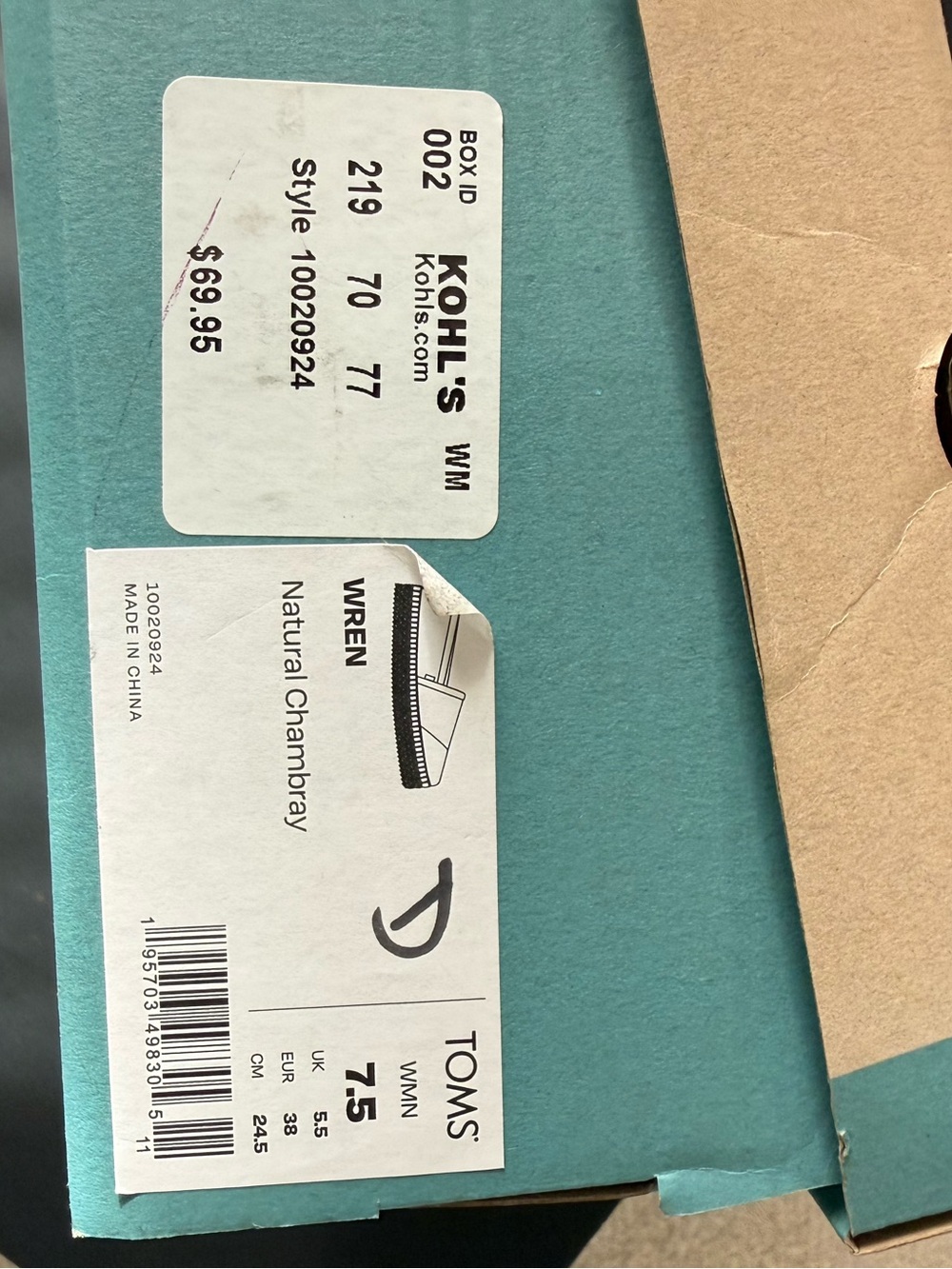 Toms Natural Canvas Slip-On Espadrille Platforms size 7.5 - Picture 5 of 5